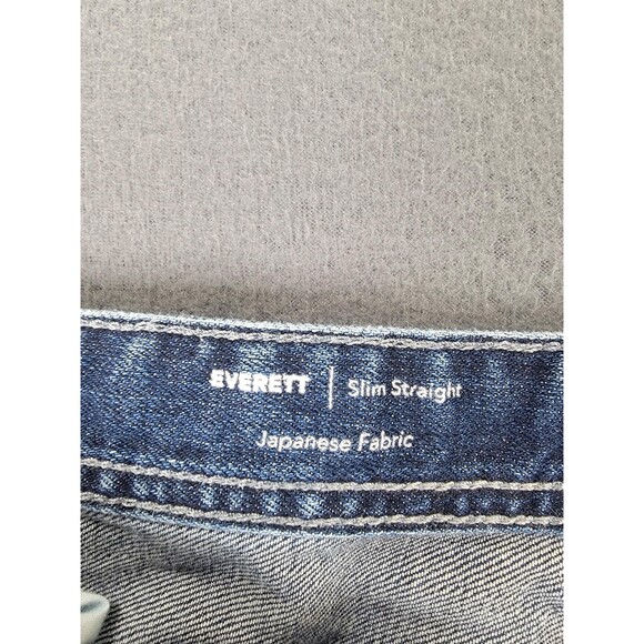 AG Everett Jeans Mens 38x34 Blue Slim Straight Japanese Fabric Stretch Denim - Picture 9 of 14